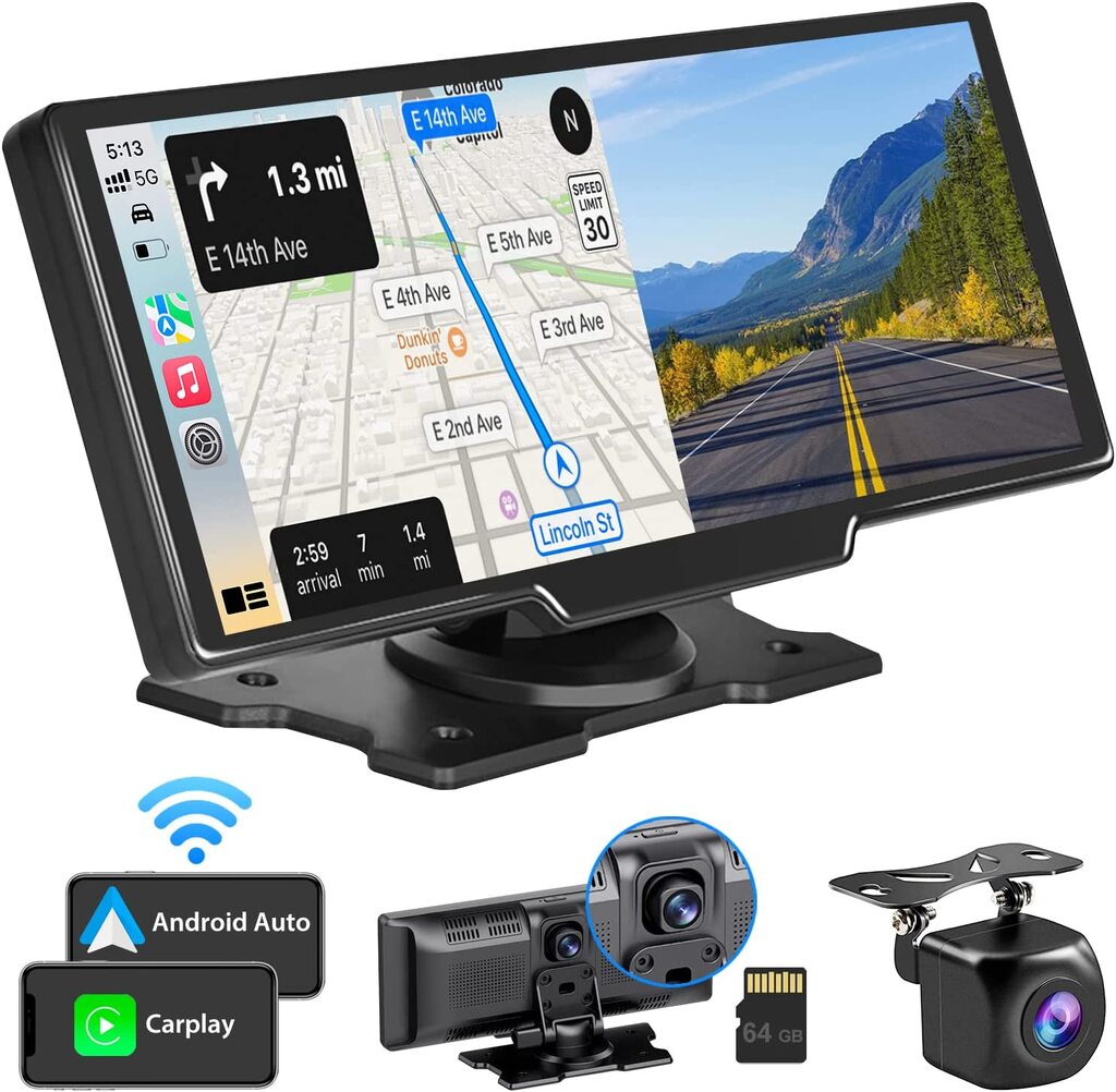 Westods Portable Wireless Carplay and Android Auto