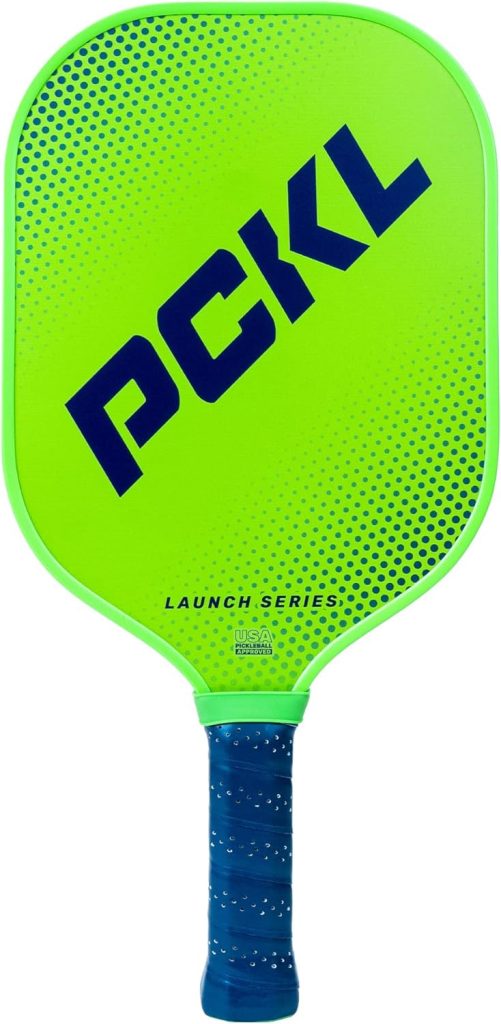 PCKL Launch Series Premium Pickleball Paddle Racket | USA Pickleball Approved | Fiberglass Face with Large Sweet Spot | Honeycomb Core
